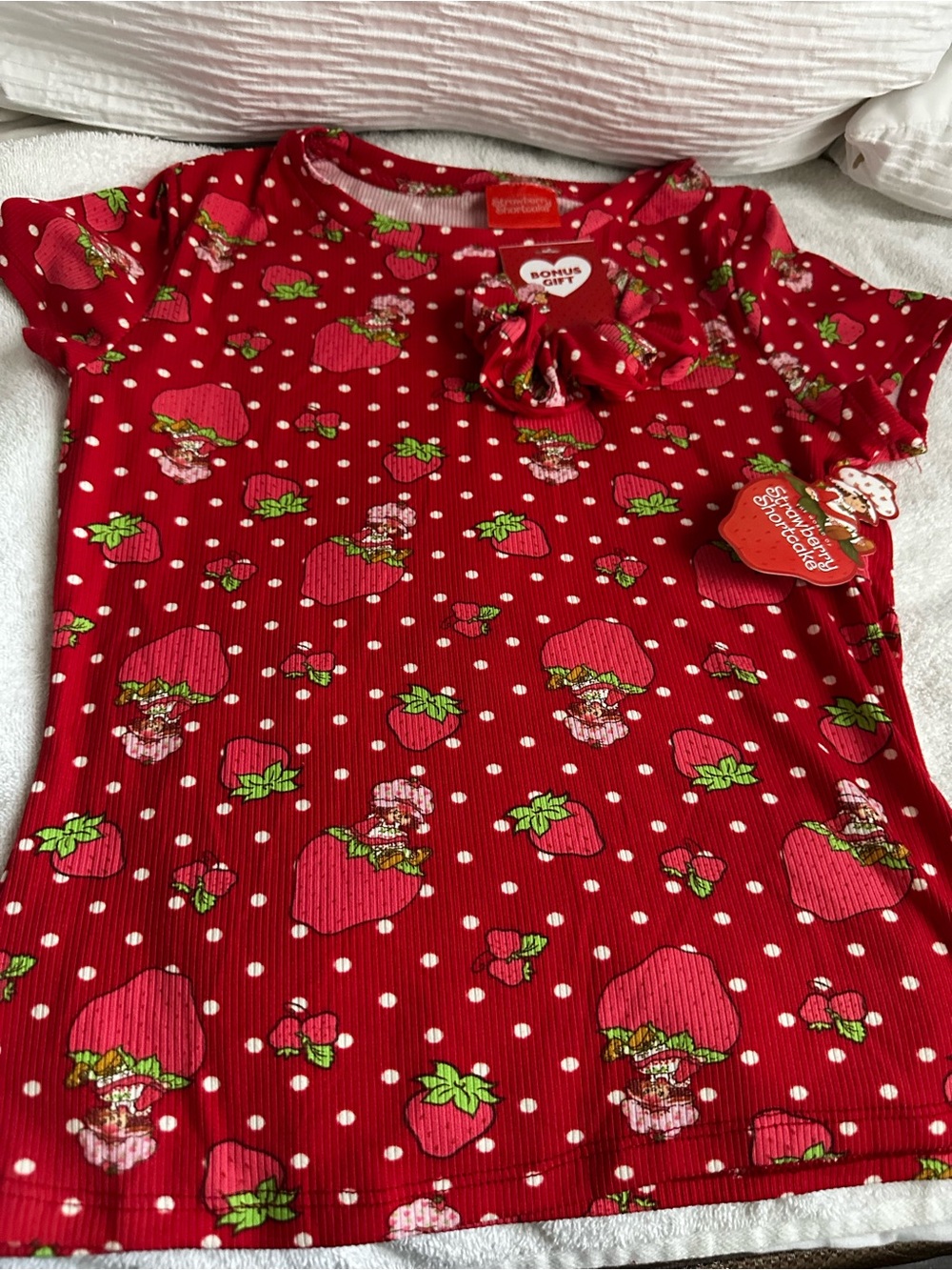 Strawberry Shortcake Red Polka Dot Junior Tee
